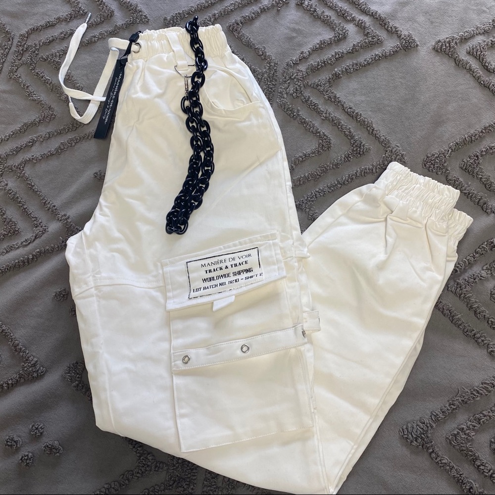 White Cargo Pants